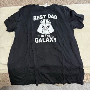 Bella Canvas Black 'Best Dad in the Galaxy' Kids Tee Sz XL